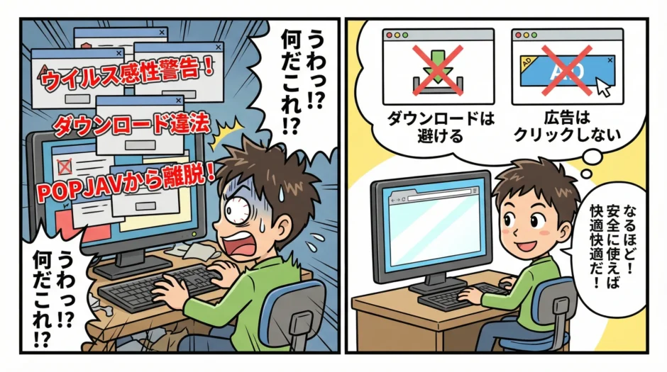 POPJAVの動画ダウンロードは安全？ウイルスの危険性や違法性を解説