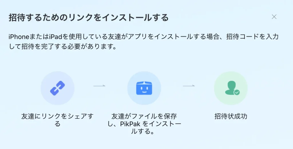 PikPakの友達紹介制度